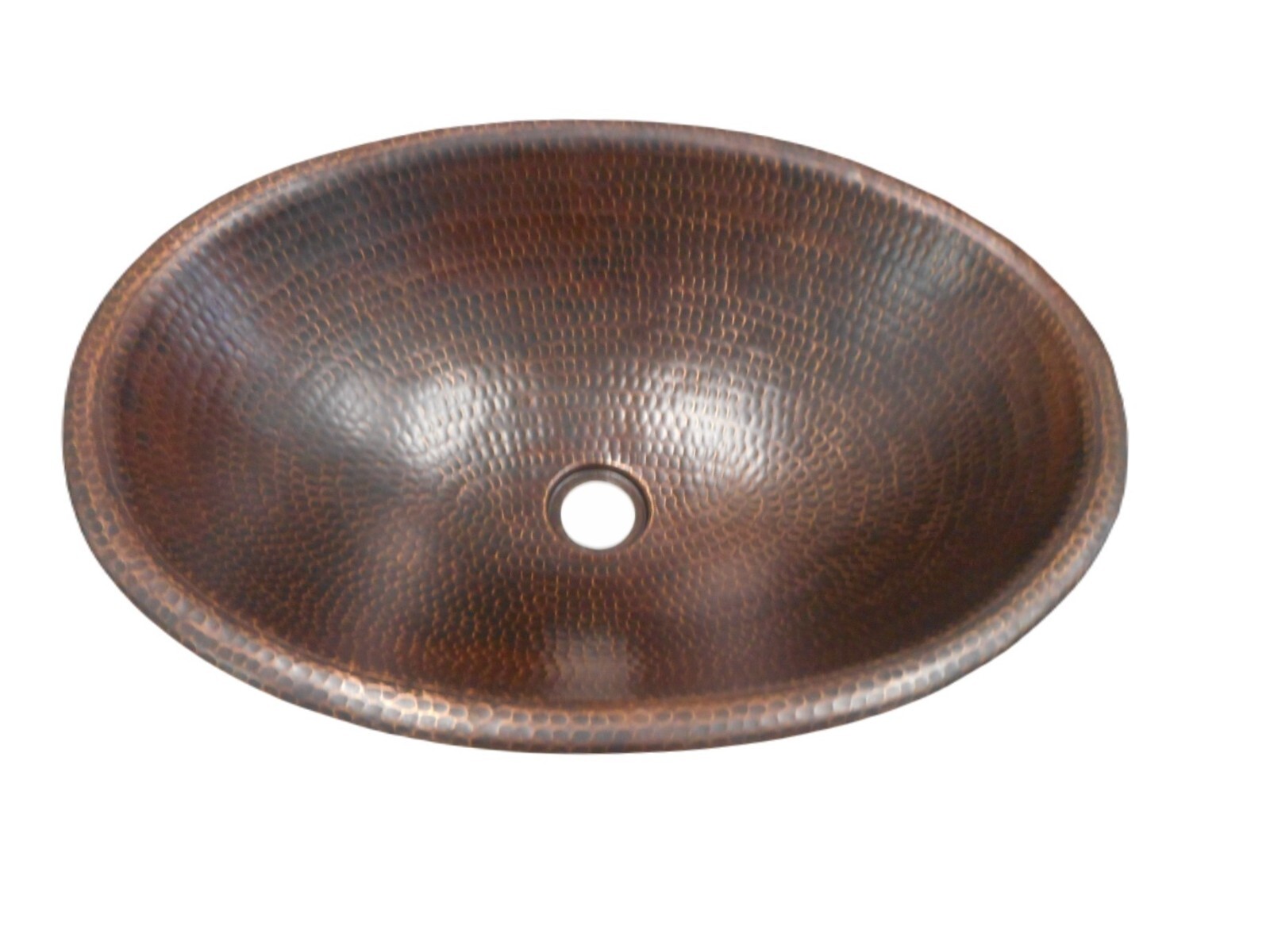 19" Oval Copper Drop-In Bathroom Sink Beautifully Highlighted in Brushed Sedona gallery