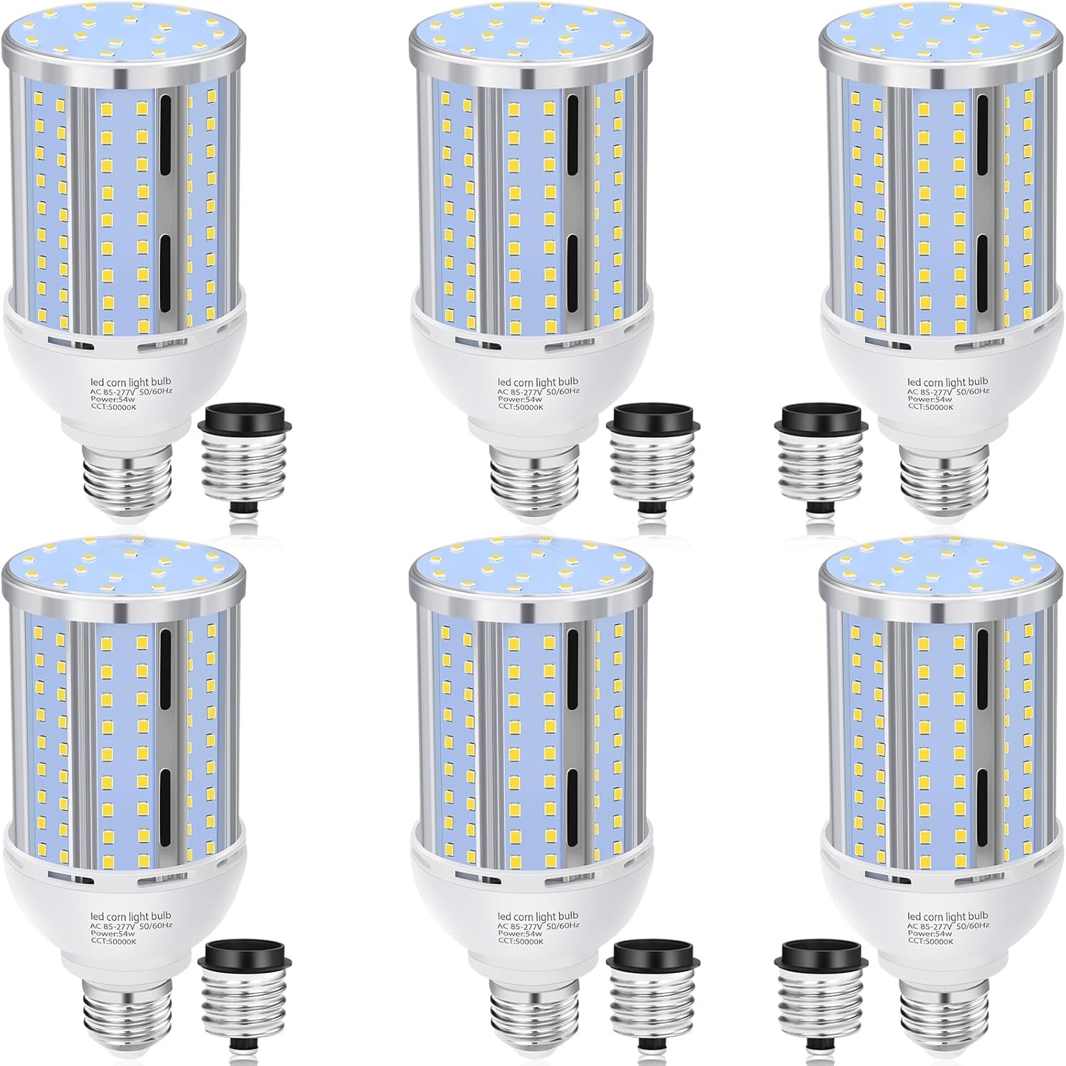 6 Pack 54W Corn LED Light XYCN 5000K Daylight 6800LM gallery