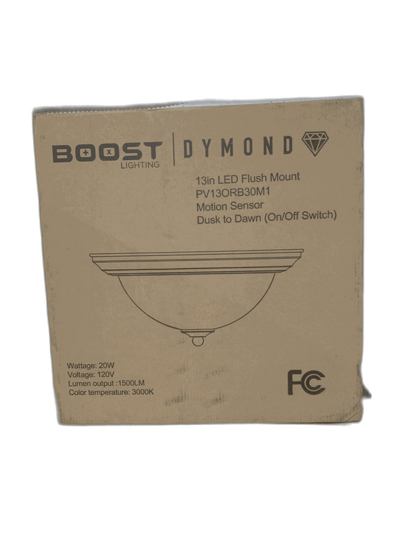 DYMOND 13 in. LED Ceiling Light Flush Mount Fixture Bronze w/ 3000K gallery