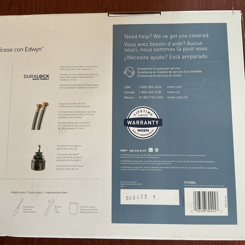 Moen 87028BL Edwin Matte Black Pull-Down 2 Function Sprayer Kitchen Faucet B172 gallery