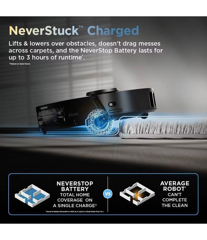 Shark PowerDetect ThermaCharged Robot Vacuum & Mop 2-in-1, NeverTouch Pro gallery