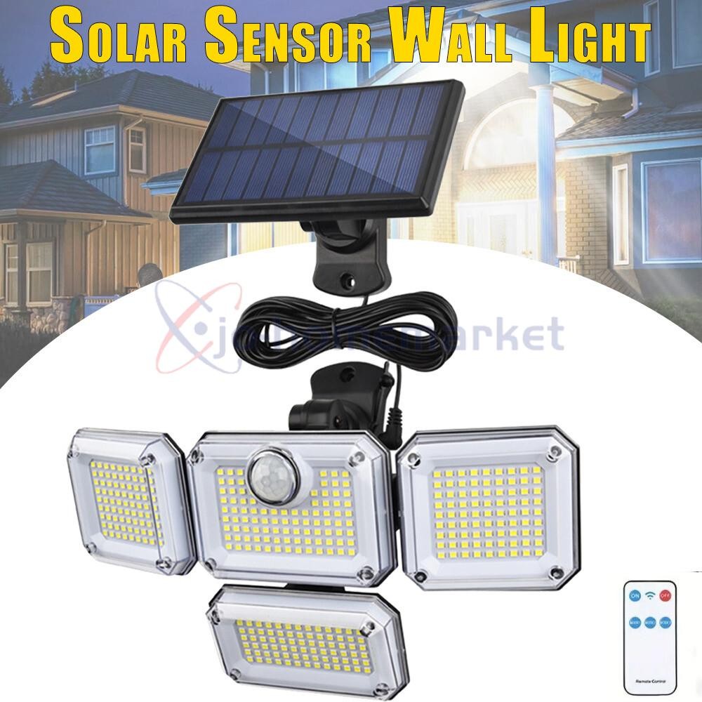 333 LED Solar Lights Outdoor Waterproof Motion Sensor Security Wall Lamp 3000LM gallery