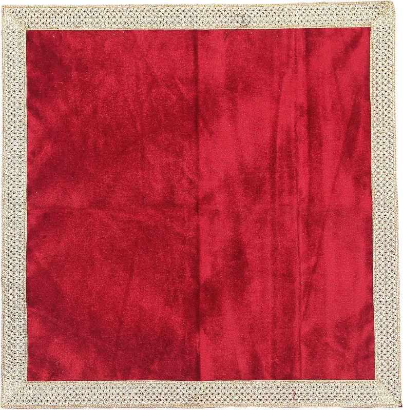 Small Solid Color Velvet Cloth for Multipurpose Use (Red) gallery
