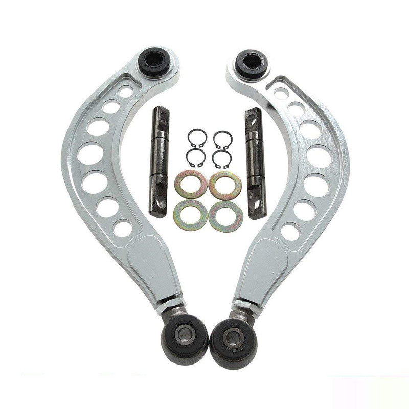 Blackhorse-Racing 2Pcs Rear Adjustable Upper Camber Kit Silver Compatible 2006 gallery