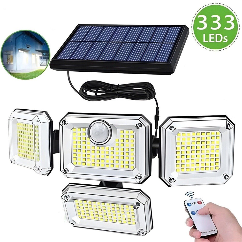 333 LED Solar Wall Light Outdoor Garden Waterproof Motion Sensor Security Lamp gallery