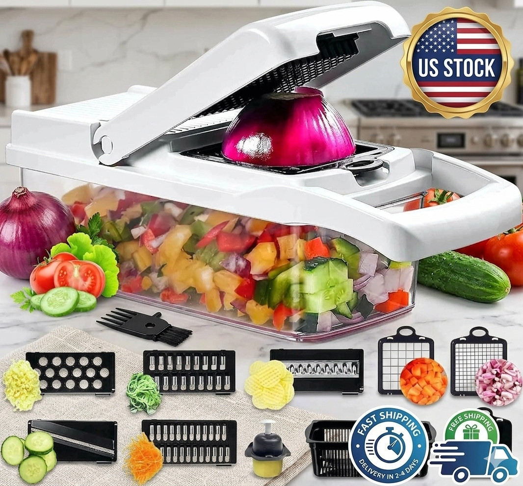15-In-1 Vegetable Fruit Chopper Cutter Food Onion Veggie Dicer Slicer Kitchen gallery