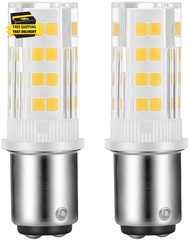 2-Pack Sewing Machine Light Bulb Double Contact BA15D Push in Bulb Daylight Whit