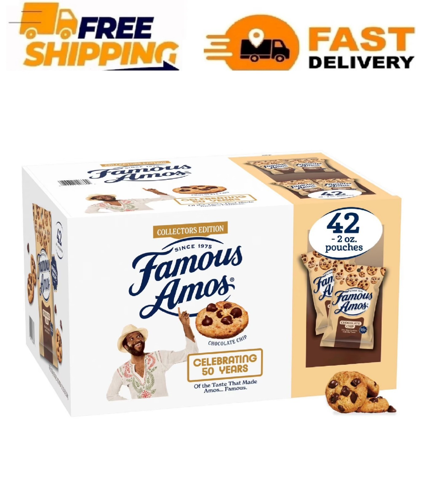 Famous Amos Chocolate Chip Cookies, 2 oz., 42 pk. gallery