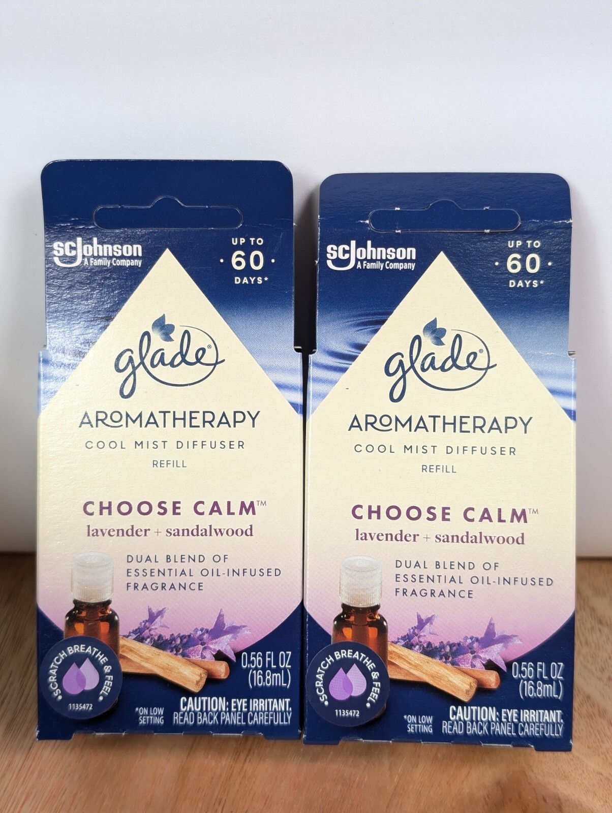 2 Pack Glade Cool Mist Diffuser Oil Refill Choose Calm Lavender+Sandalwood 0.56 gallery
