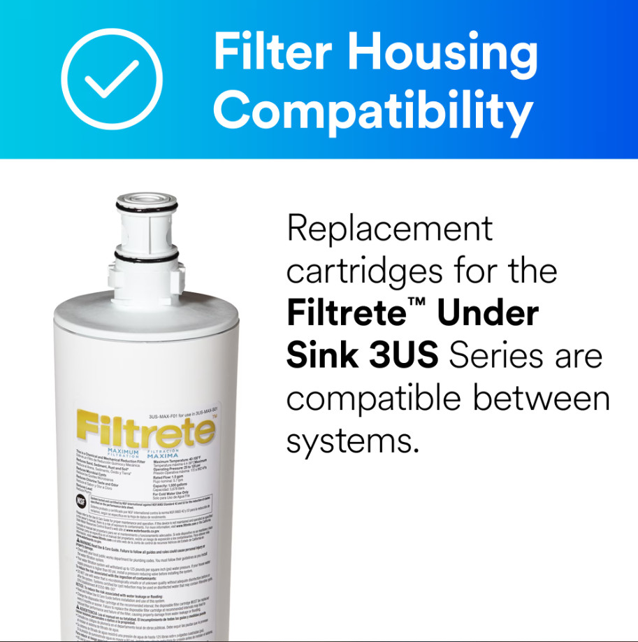 Filtrete 3US-MAX-F01 Under Sink Water Filter Replacement Max Flow Quick gallery