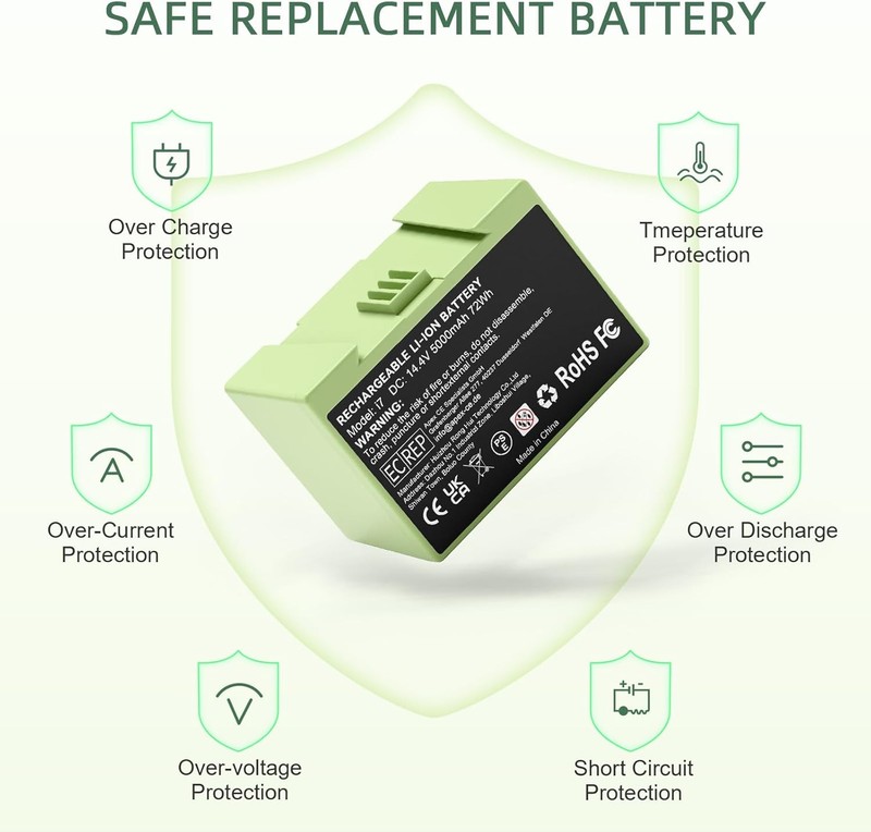 Advanced 5000mAh Replacement for iRobot Roomba Battery j7 j6 j5 i8 i7 i5 i3 e6 gallery