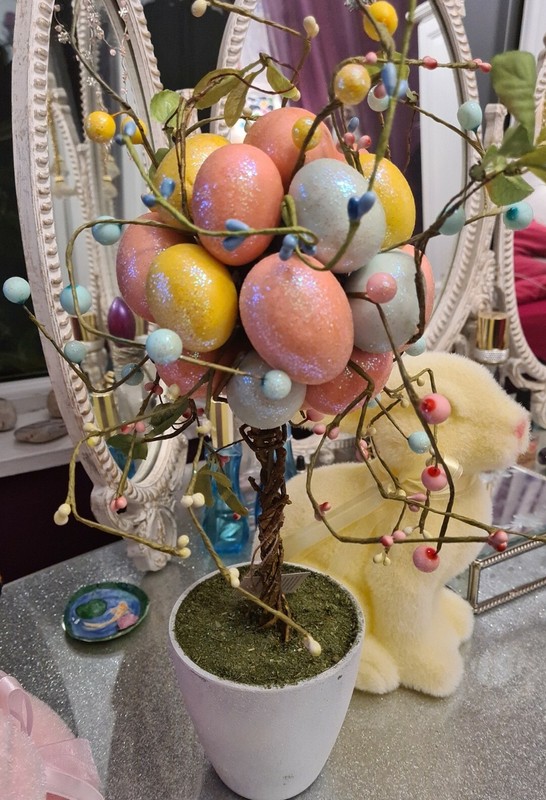 Tk Maxx Easter Spring Rare Egg Blue Green Yellow Plant Tree New Decoration gallery