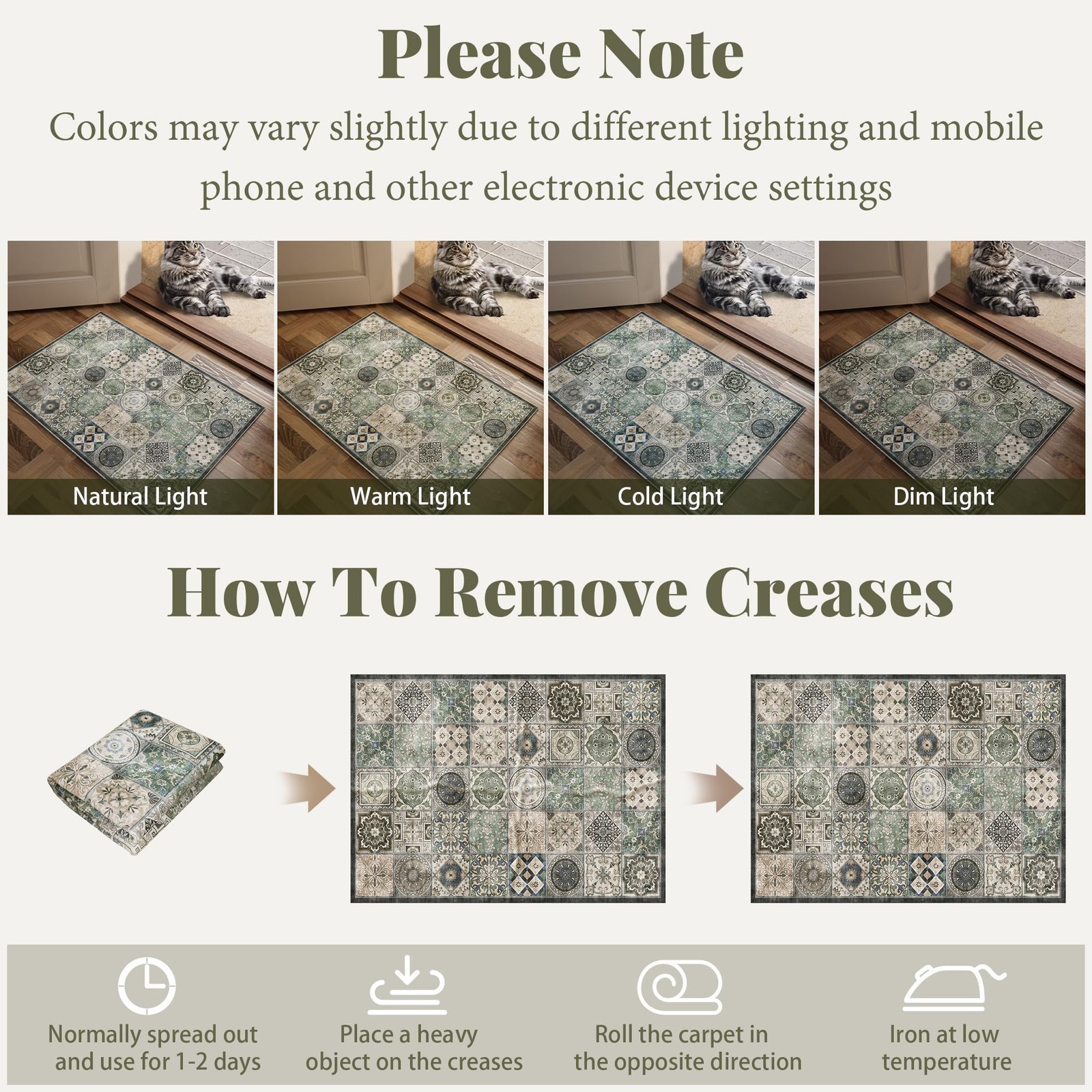 Machine Washable Entryway Small Area Rugs: Soft Non-Slip Low Pile Door Mat In... gallery