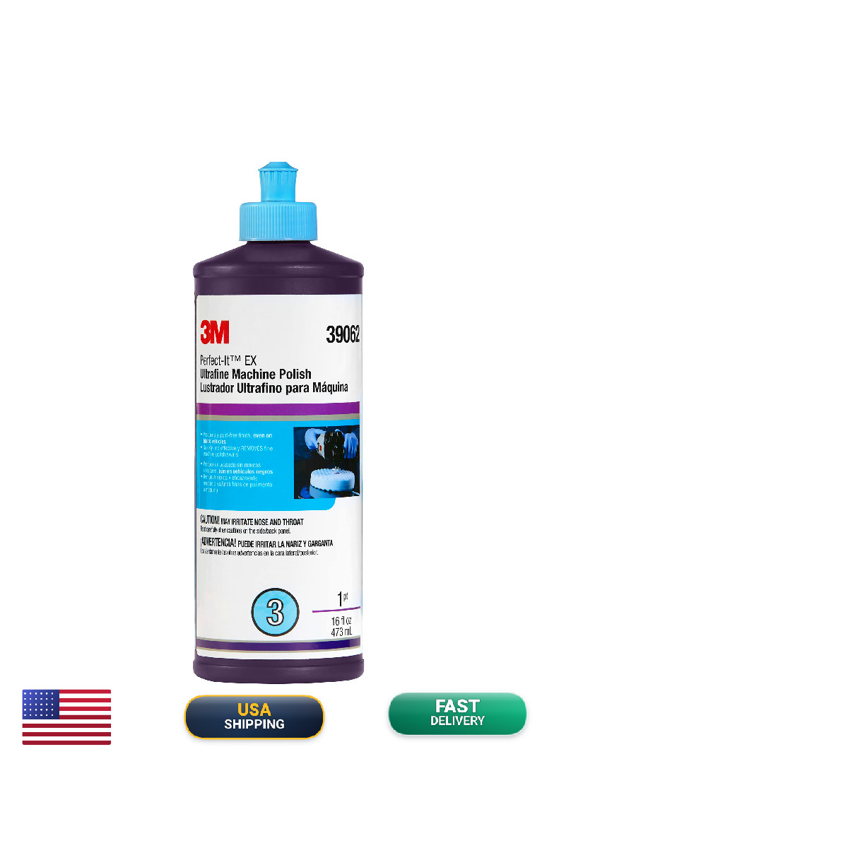 Perfect-It 3M Ex Ultrafine Machine Polish 39062 1 Pt16 Fl Oz/473 Ml gallery