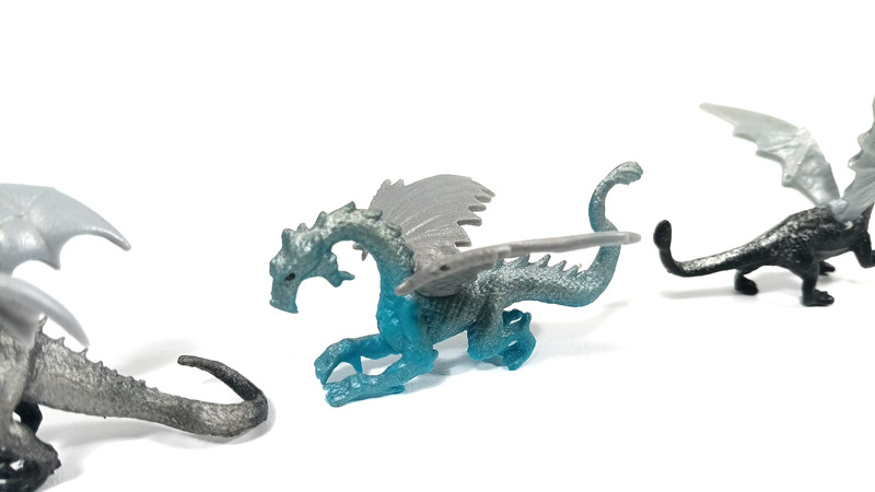 Mini Dragon Toy Figures Plastic Rubbery Set of 3 Miniature gallery