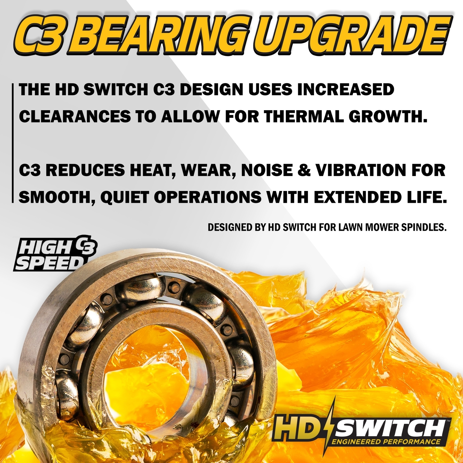 (6 Pack) High Speed C3 Spindle Bearings 077123 For Hustler - OEM Upgrade gallery