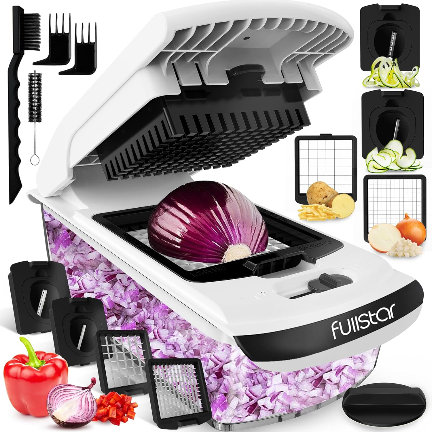 Vegetable Chopper - Food Chopper - Onion Chopper - Vegetable Slicer & Spiralizer gallery