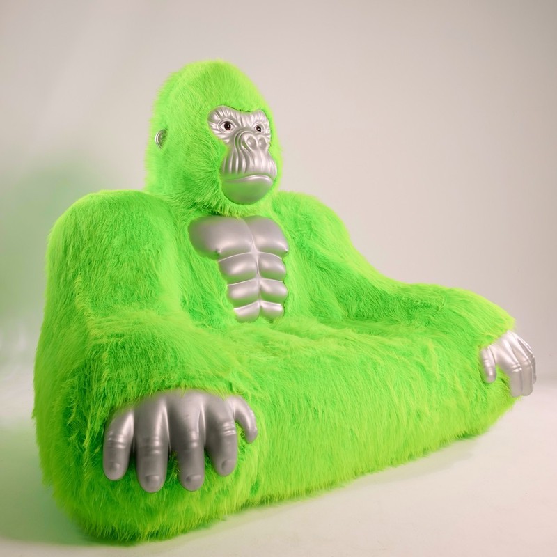 Inflatable Gorilla Couch Sofa Luxury Mink Plush 600kg Load Capacity Lounge Chair gallery