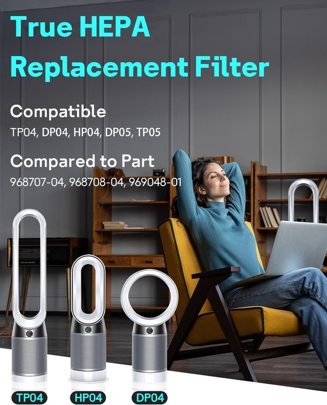 2 Pk TP04 HP04 Filter Replacement Compatible with Dyson TP04 HP04 DP04 TP05 DP05 gallery