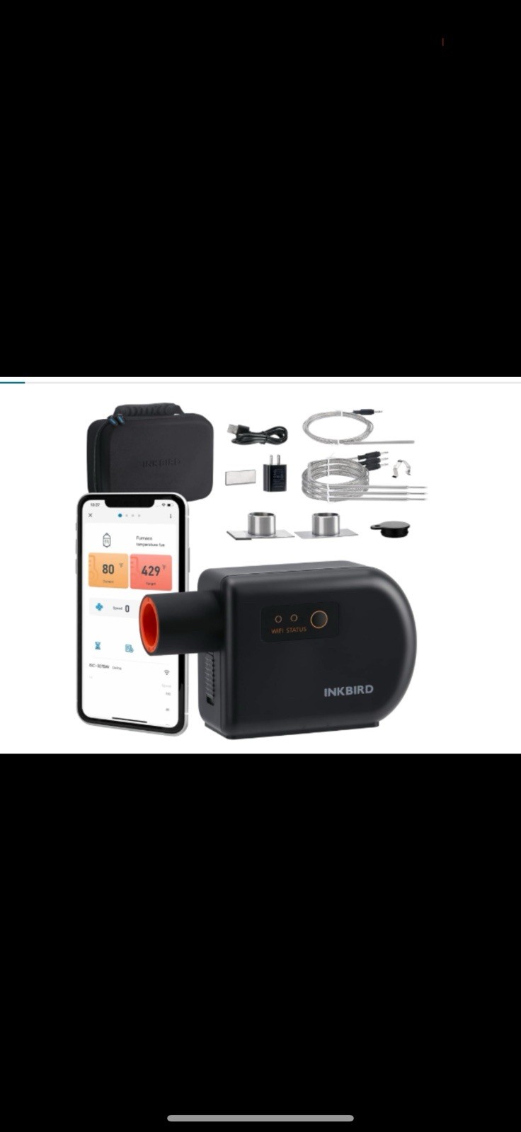 Wi-Fi & Bluetooth BBQ Smoker Temperature Controller with Automatic Smoker Fan gallery