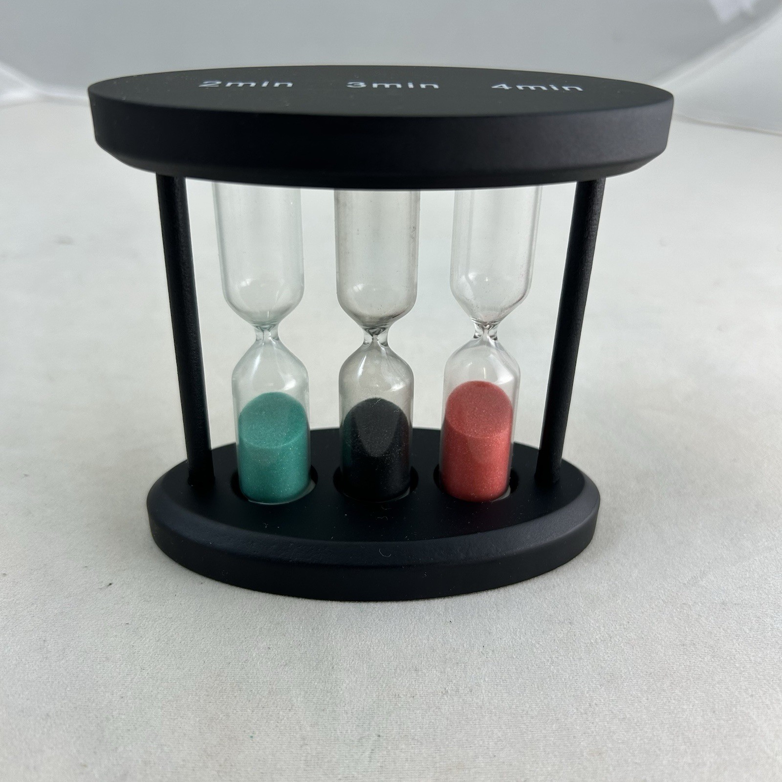 3 in 1 Multi-Timer Hourglass Sand Timer 2, 3, & 4 Minutes Games Clock Glass gallery