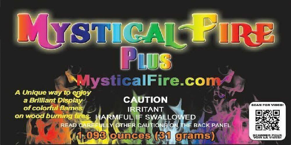 Mystical Fire PLUS 12 Pack Campfire Fireplace Colorant Packets Packs