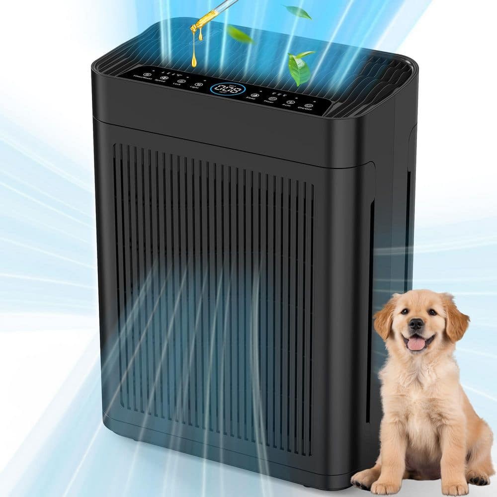 Edendirect 3000 sq. ft. Black HEPA Personal Room Air Purifier w/Smart Controls gallery