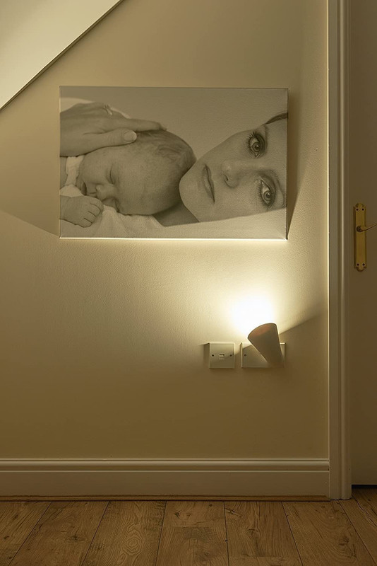 Plugin GU10 Spotlight Uplighter Wall Sconce Wash Light Plug Socket Outlet Upligh gallery