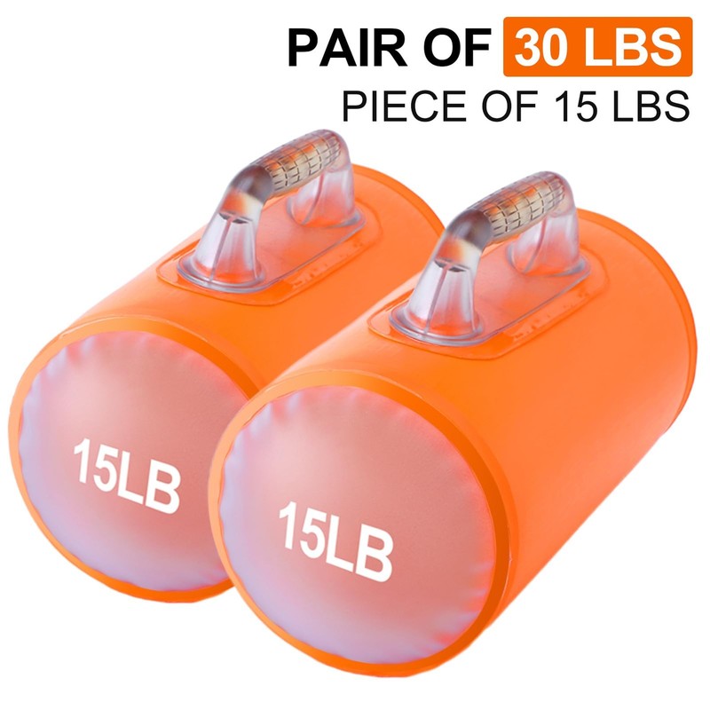 DEIRIS Water Dumbbells Set, Adjustable 4-30 LBS, Portable Travel Weights gallery