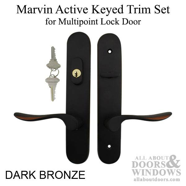 Marvin Door Handle Active Keyed Multipoint Lock Door Handle Dark Bronze Handle gallery