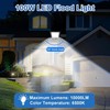 2 Pack 100W LED Flood Light Outdoor, 10000LM Bright LED Work Lights Plug in, IP gallery