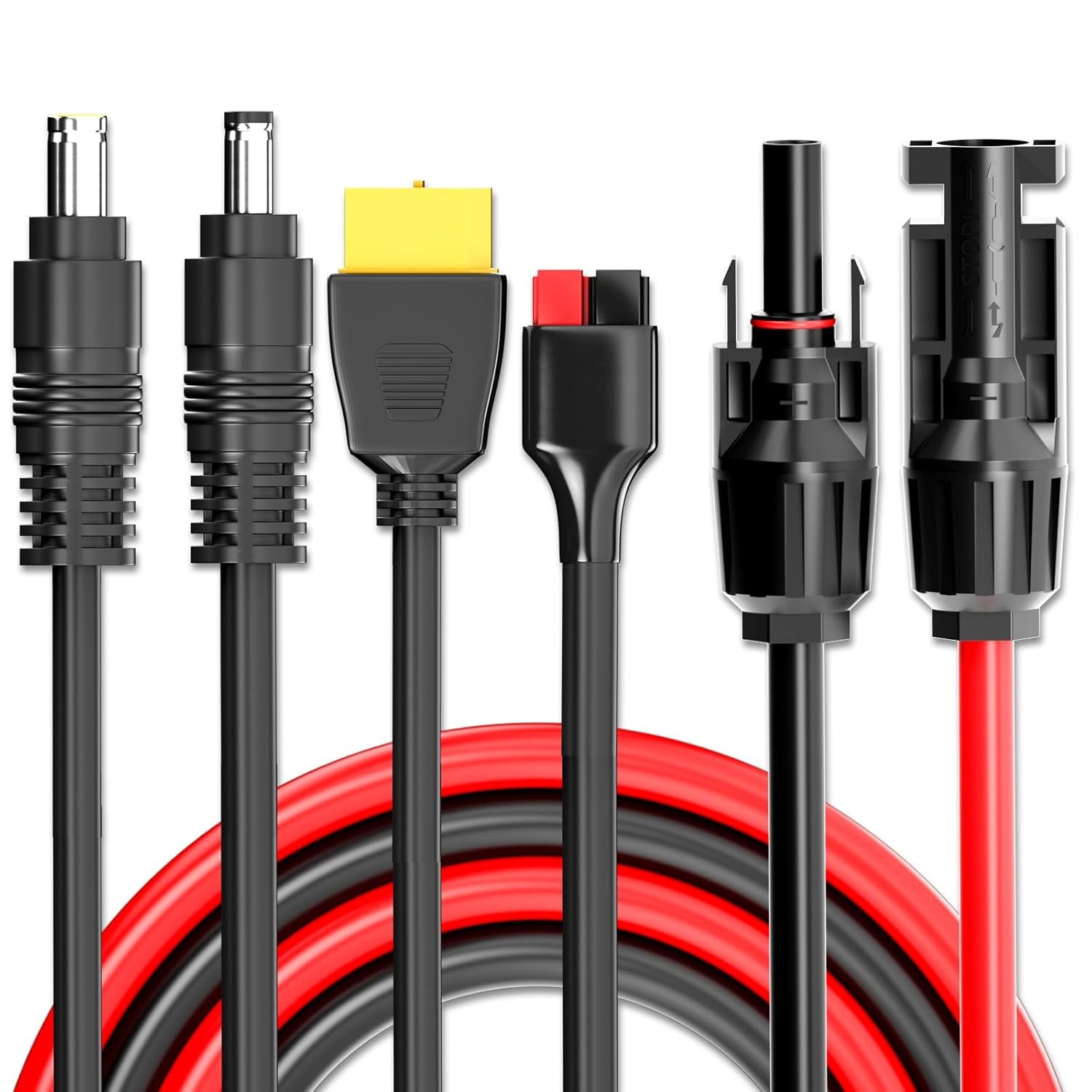3FT 4-in-1 Solar Panel Extension Cable Wire XT60 Female to Solar Connectors gallery