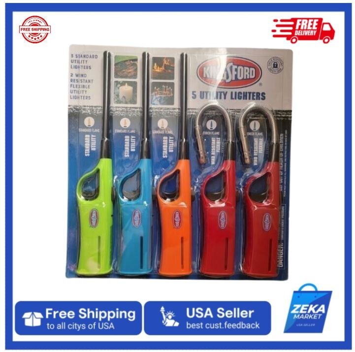 NEW Kingsford Utility Lighters 5 pc Value Pack Grill Charcoal BBQ Butane Limited gallery