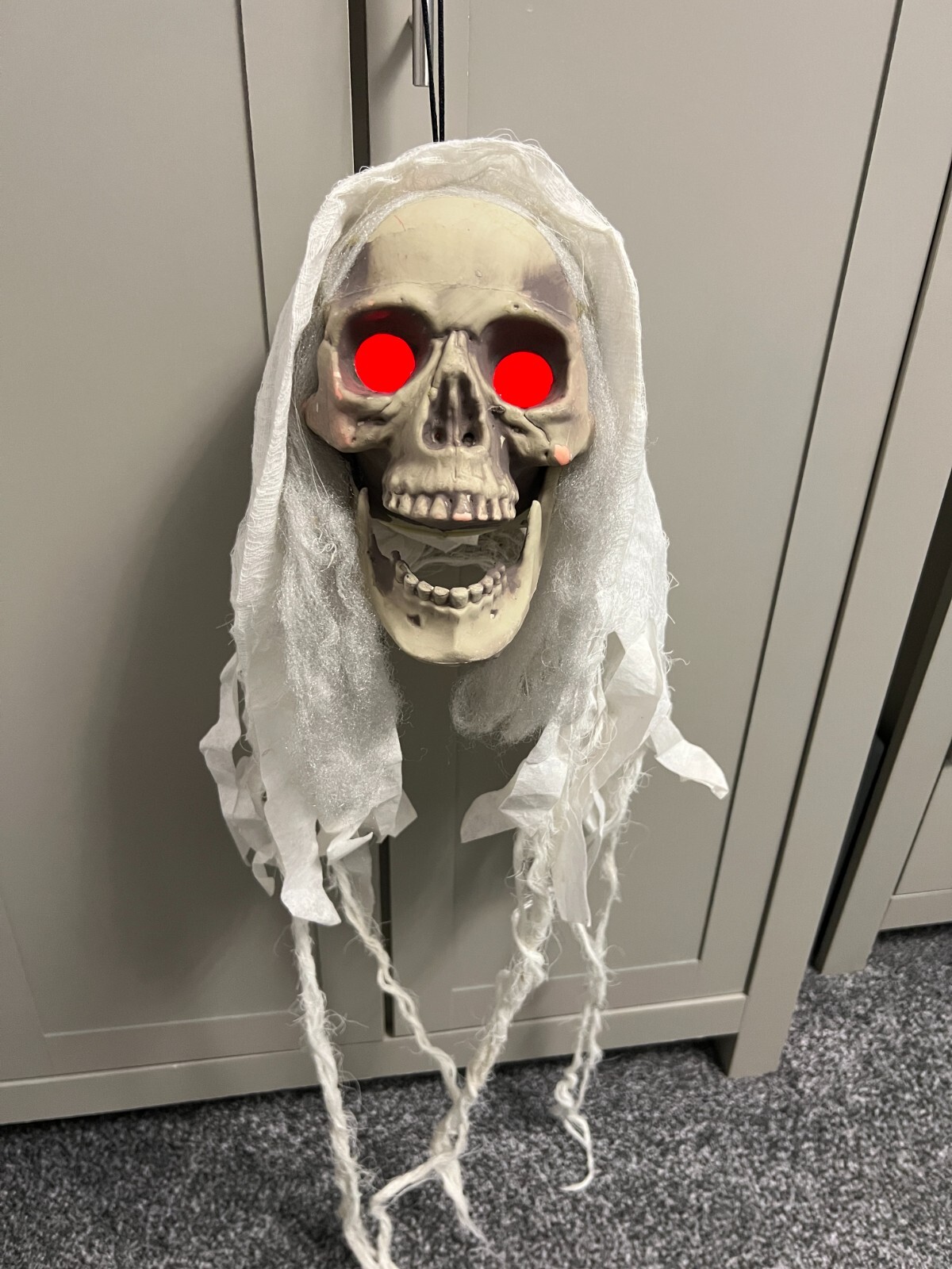 Rare Halloween Skull Prop with Multi Coloured LED Lighting -🕹️Retro Gift Idea🕹 gallery