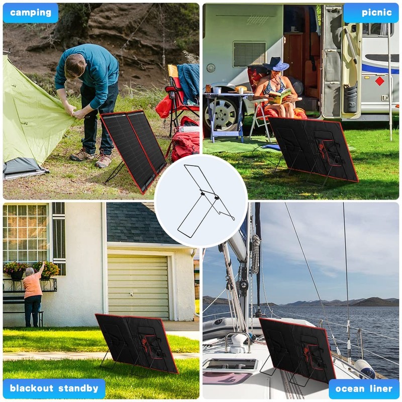 Lightweight Foldable Bracket For Solar Panel Portable Carbon Steel Stand Support gallery