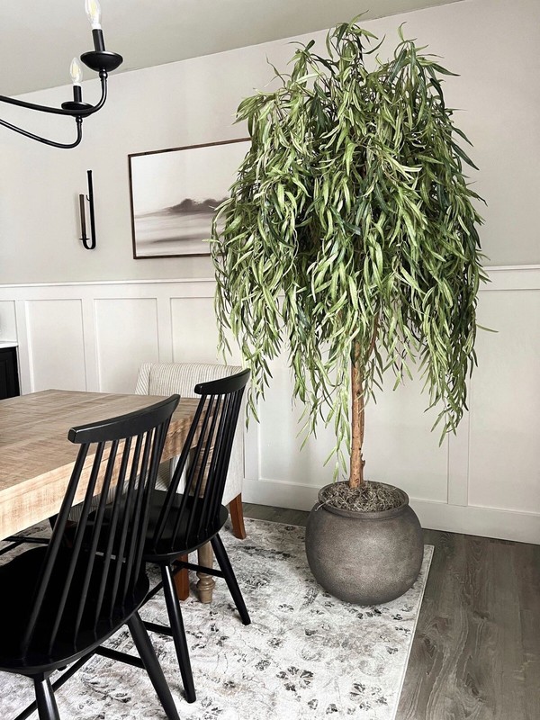 7’ Willow Artificial Tree (Real Touch) w/ Natural Trunk Home Decor. Retail $422 gallery
