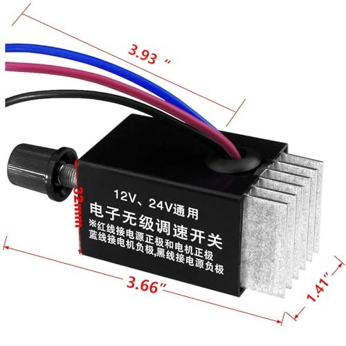 DC Motor Speed Controller Universal DC 12V 24V 10A Electronic Stepless Speed gallery