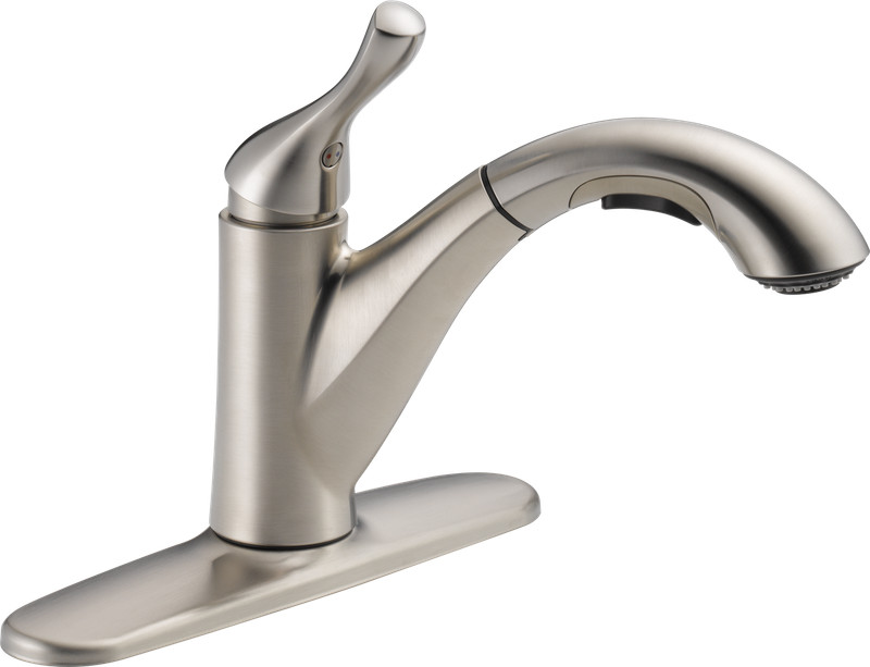 Delta Grant Pullout Kitchen Faucet Stainless-Certified Refurbished gallery