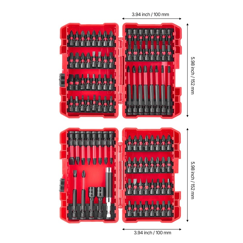 Screwdriver Bit Set 101-Piece Magnetic Bits Blackened Finish with Storage Case gallery