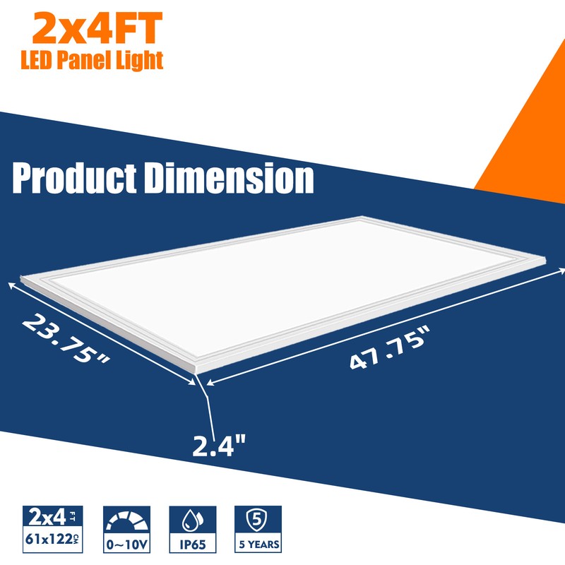 4-100Pack LED Flat Panel Light 5000K,2x4FT LED Panel Light 75W (250W Equivalent) gallery