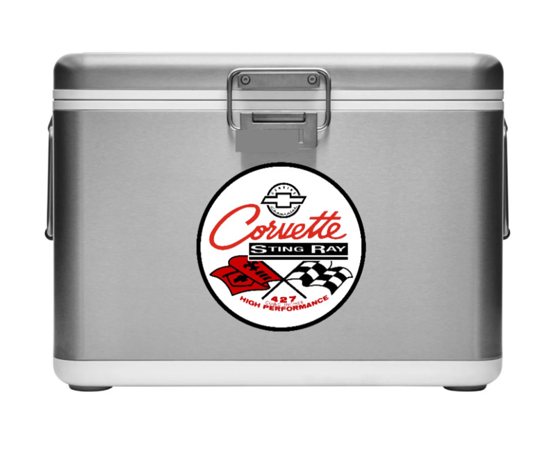 Car Classics "Corvette Stingray 427" - 4" Handcrafted Vinyl Decal Vehicle Cooler gallery