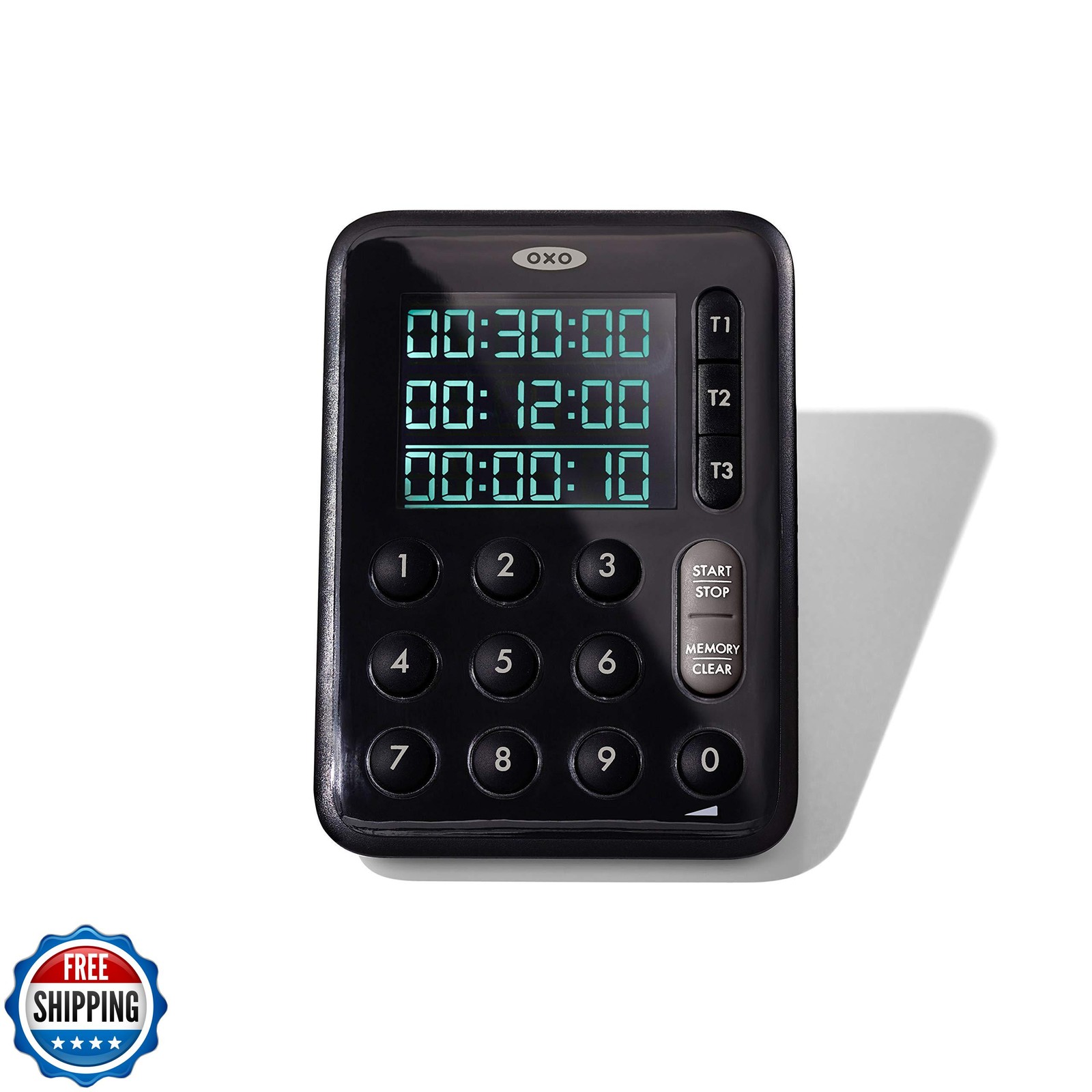OXO Good Grips Digital Triple Kitchen Timer - Black gallery