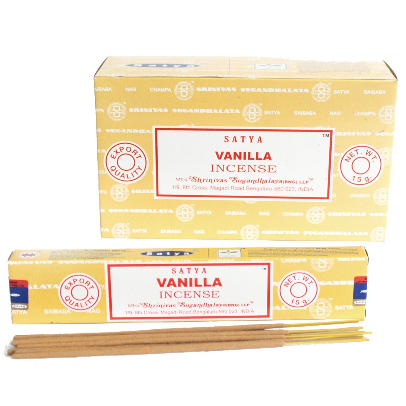 Satya Vanilla Incense Sticks Agarbatti Pack of 12X15g Each 180 Incense Sticks gallery