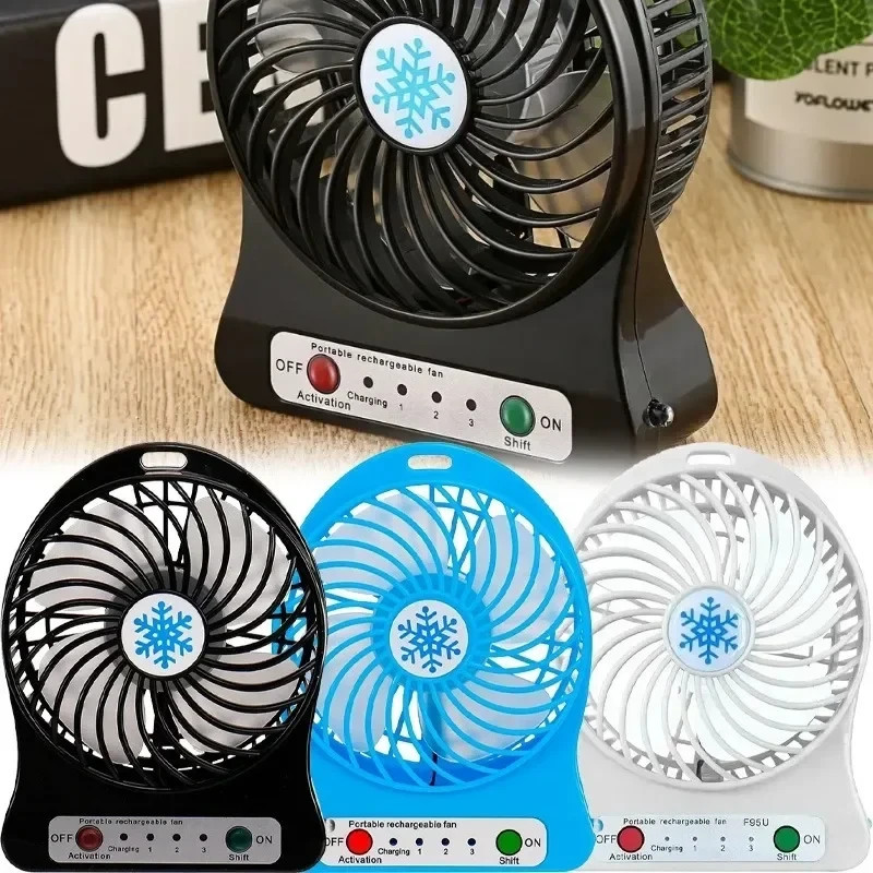 Mini Fan USB Rechargeable 3 Speed Portable Handheld Desktop Quiet Cooling for Of gallery