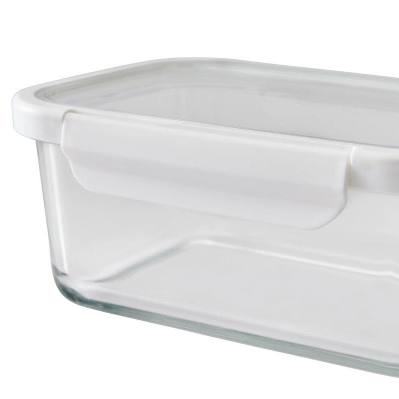 4Cup Rectangle Glass Food Storage Container with Tritan Lid. Set of 2,4 Pieces gallery