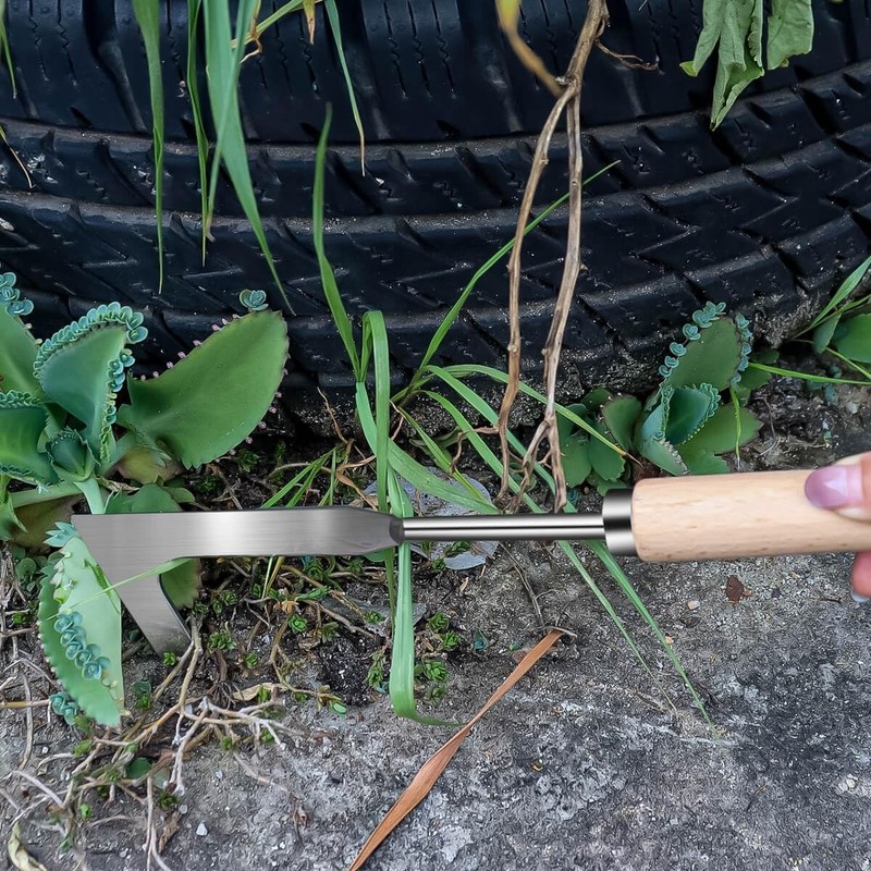 3 Pack Stainless Steel Weeder Puller Tool,Patio Crack Weeder for Cracks,Pavers,D gallery