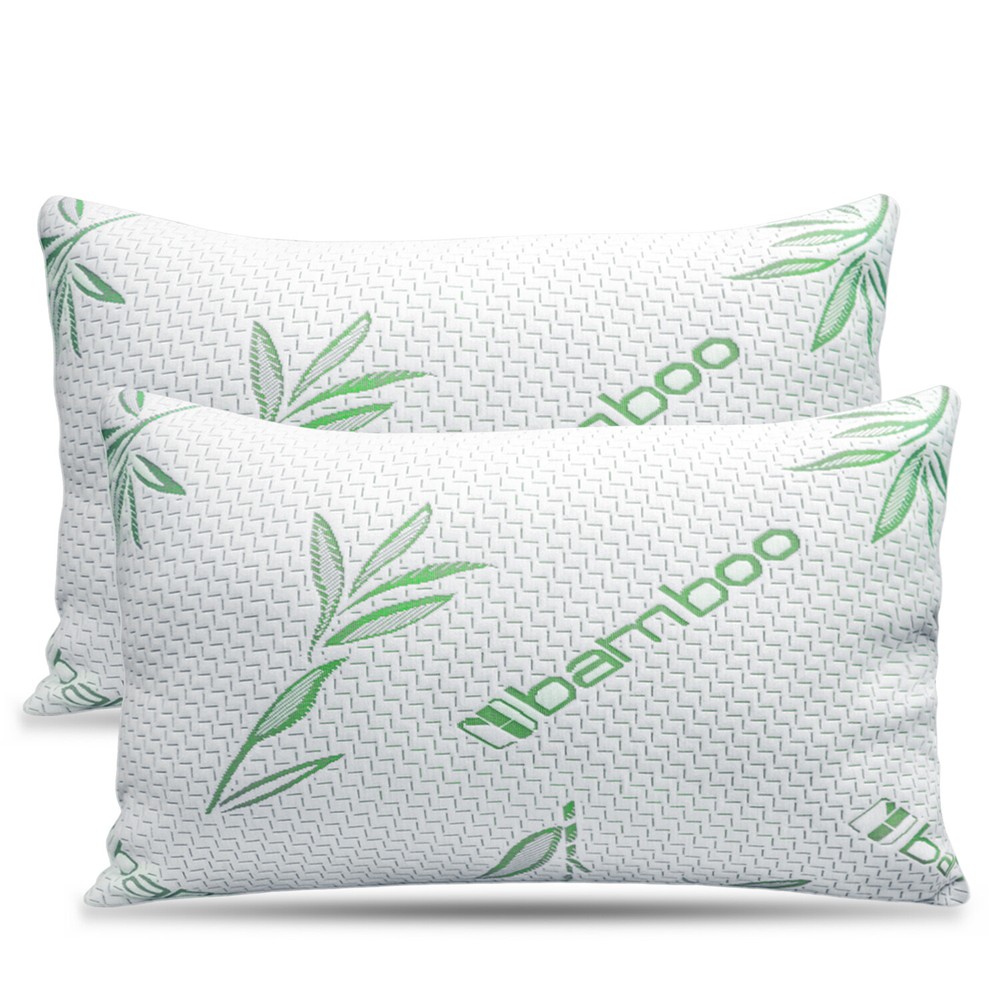 Elif Bamboo Pillows Adjustable Shredded Memory Foam Bed Pillows King or Queen