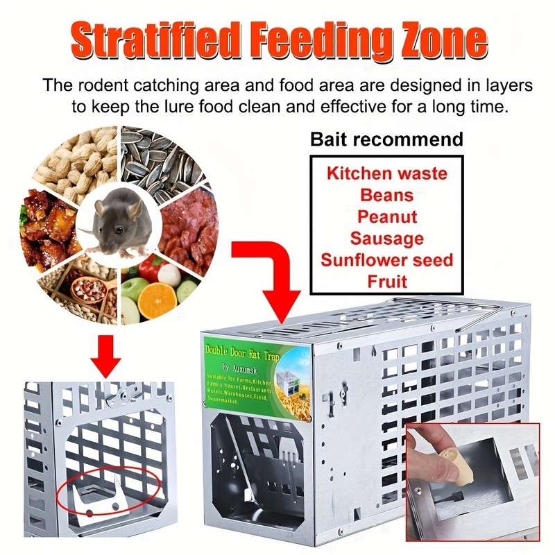 Humane Mouse Trap Cage - Home Kitchen, Garage & Warehouse Rodent Capture gallery