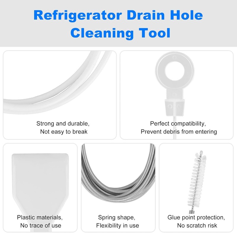 Refrigerator Drain Cleaning Tool, 8 PCS Reusable Waterline Buddy For Refrigerato gallery