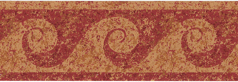Red Scroll Swirl Wave Gold Speckles Splatter SMALL Wall paper Border gallery